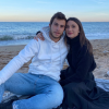 Hugo Gaston et sa petite amie Laetitia à Barcelone, en mars 2020.