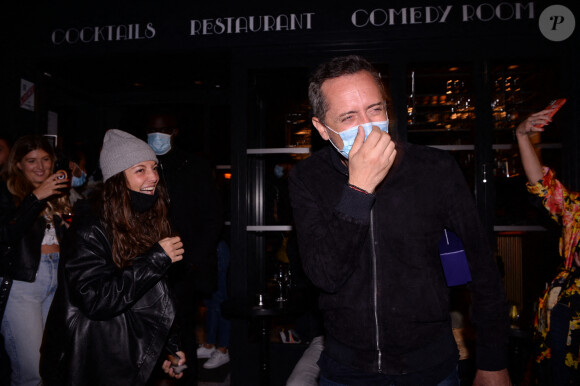 Exclusif - Camille Lellouche et Gad Elmaleh lors de la soirée de lancement du Fridge, le nouveau comedy club de Kev Adams à Paris le 24 septembre 2020. © Rachid Bellak / Bestimage