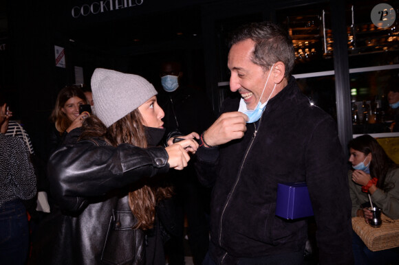 Exclusif - Camille Lellouche et Gad Elmaleh lors de la soirée de lancement du Fridge, le nouveau comedy club de Kev Adams à Paris le 24 septembre 2020. © Rachid Bellak / Bestimage