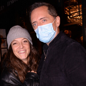 Exclusif - Camille Lellouche et Gad Elmaleh lors de la soirée de lancement du Fridge, le nouveau comedy club de Kev Adams à Paris le 24 septembre 2020. © Rachid Bellak / Bestimage