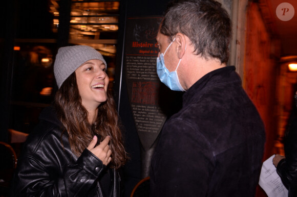 Exclusif - Camille Lellouche et Gad Elmaleh lors de la soirée de lancement du Fridge, le nouveau comedy club de Kev Adams à Paris le 24 septembre 2020. © Rachid Bellak / Bestimage