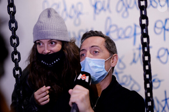 Exclusif - Camille Lellouche et Gad Elmaleh lors de la soirée de lancement du Fridge, le nouveau comedy club de Kev Adams à Paris le 24 septembre 2020. © Rachid Bellak / Bestimage