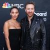 David Guetta et sa compagne Jessica Ledon - People à la soirée des "Billboard Music Awards 2019" au MGM Grand Garden Arena à Las Vegas. Le 1er mai 2019