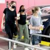 Exclusif - Angelina Jolie est allée faire des courses avec ses filles Vivienne Jolie-Pitt et Zahara Jolie-Pitt chez Target dans le quartier de West Hollywood à Los Angeles pendant l'épidémie de coronavirus (Covid-19), le 19 septembre 2020.
