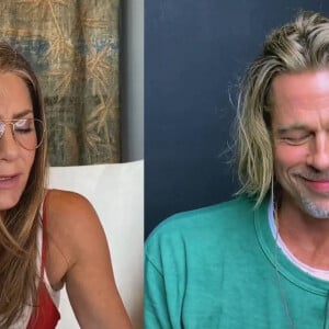 Jennifer Aniston, Brad Pitt - Les célébrités se retrouvent pour la lecture de scripts en FaceTime à Ridgemont High à Los Angeles, le 18 septembre 2020.