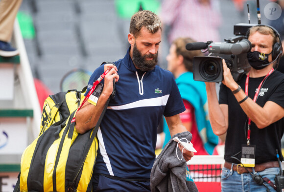 Benoît Paire a été éliminé au premier tour de l'Open d'Allemagne, après son abandon face à Casper Ruud. Hambourg, le 23 septembre 2020.
