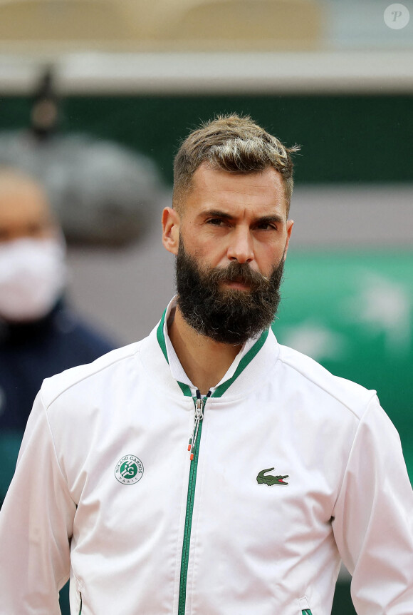 Benoit Paire se qualifie pour le deuxième tour des internationaux de tennis de Roland-Garros à Paris face au coréen Soonwoo Kwon (7-5, 6-4, 6-4) le 27 septembre 2020. © Dominique Jacovides / Bestimage