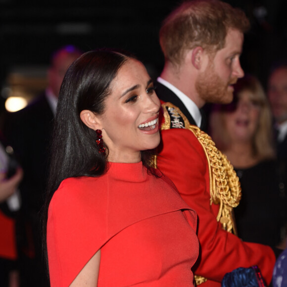 Le prince Harry, duc de Sussex, et Meghan Markle, duchesse de Sussex assistent au festival de musique de Mountbatten au Royal Albert Hall de Londres, Royaume Uni, le 7 mars 2020. 