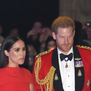 Le prince Harry, duc de Sussex, et Meghan Markle, duchesse de Sussex assistent au festival de musique de Mountbatten au Royal Albert Hall de Londres, Royaume Uni, le 7 mars 2020. 