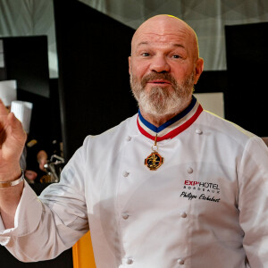 Philippe Etchebest préside le salon français de la restauration "Expotel" à Bordeaux. Il dirige aussi la journée des chefs et sa compétion regroupant 22 Etoiles sur l'évènement. © Patrick Bernard/ Bestimage