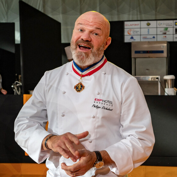 Philippe Etchebest préside le salon français de la restauration "Expotel" à Bordeaux. Il dirige aussi la journée des chefs et sa compétion regroupant 22 Etoiles sur l'évènement, le 25 Novembre 2019. © Patrick Bernard/ Bestimage