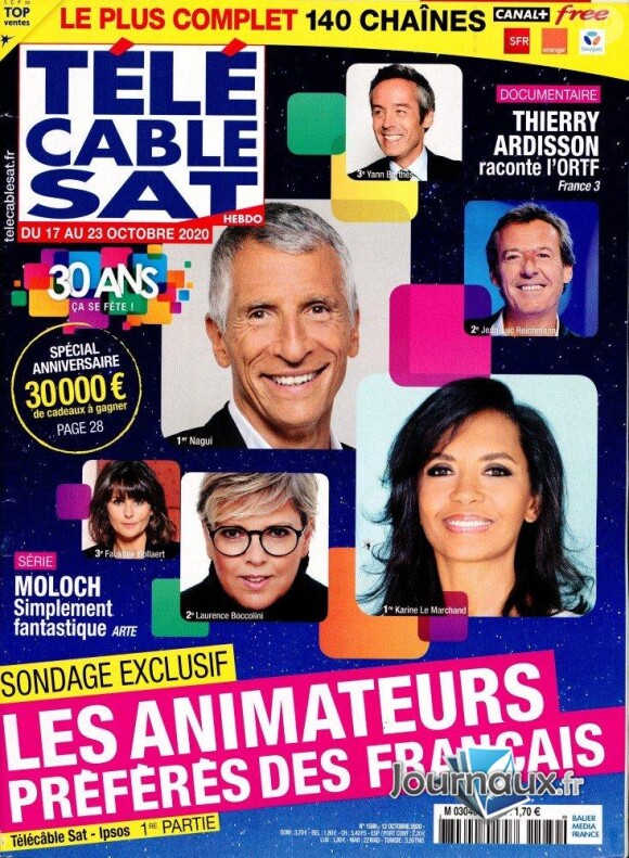 Magazine "Télé Câble Sat", en kiosques lundi 12 octobre 2020.