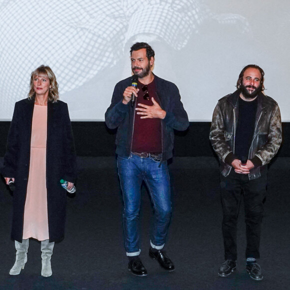 Thierry Frémaux, délégué général du festival de Cannes, Laurent Lafitte, Karin Viard, Thierry Fremaux, Vincent Macaigne, Helene Vincent - Photocall du film "L'origine du monde" (sélection officielle du Festival de Cannes 2020) au festival Lumière à Lyon le 11 octobre 2020. © Sandrine Thesillat / Panoramic / Bestimage