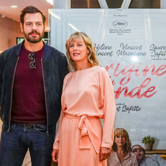 Laurent Lafitte, Karin Viard, Vincent Macaigne, Helene Vincent - Photocall du film "L'origine du monde" (sélection officielle du Festival de Cannes 2020) au festival Lumière à Lyon le 11 octobre 2020. © Sandrine Thesillat / Panoramic / Bestimage