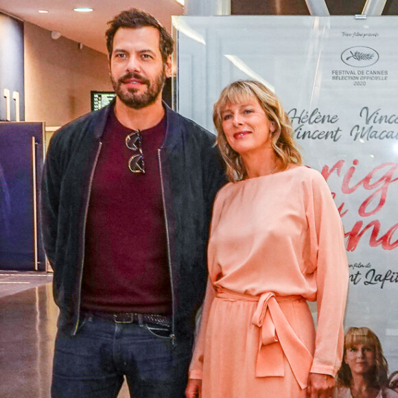 Laurent Lafitte, Karin Viard, Vincent Macaigne, Helene Vincent - Photocall du film "L'origine du monde" (sélection officielle du Festival de Cannes 2020) au festival Lumière à Lyon, octobre 2020. © Sandrine Thesillat / Panoramic / Bestimage