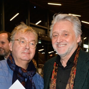 Dominique Besnehard et Gilbert Rozon - Michaël Gregorio fête ses 10 ans de carrière avec son spectacle "J'ai 10 ans!" à l'AccorHotel Arena à Paris, le 16 décembre 2016. © Coadic Guirec/Bestimage