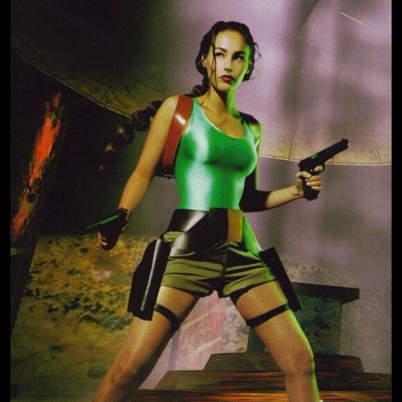 Vanessa Demouy en Lara Croft en 1997.