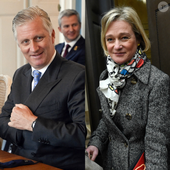 Le roi Philippe de Belgique a rencontré pour la première fois sa demi-soeur Delphine Boël, nouveau membre officiel de la famille royale belge depuis une décision de justice, octobre 2020.