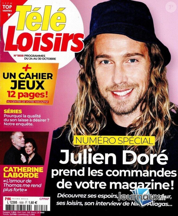 Magazine "Télé Loisirs", en kiosques le 19 octobre 2020.