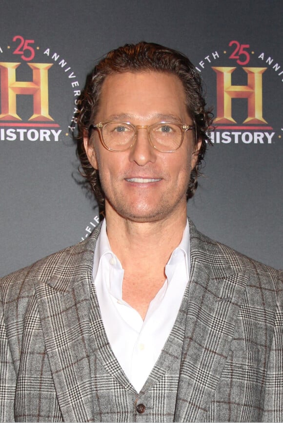 Matthew McConaughey au photocall de la soirée "A+E Networks History Talks" à New York.