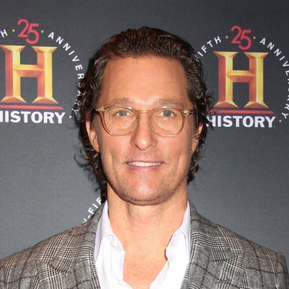 Matthew McConaughey au photocall de la soirée "A+E Networks History Talks" à New York, le 29 février 2020. 