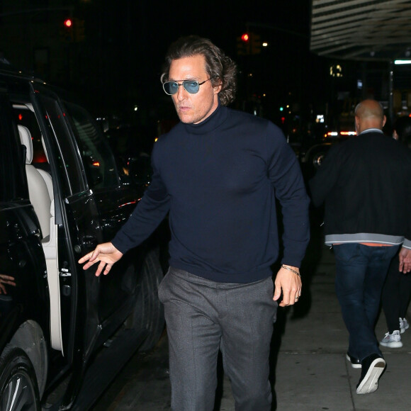 Matthew McConaughey et sa femme Camila Alves arrivent au spa "Maria Bonita" à New York, le 11 janvier 2020.