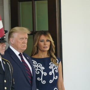 Le président Donald J. Trump, Melania Trump, Première dame, accueillent Benjamin Netanyahu, Premier ministre d'Israël et sa femme Sara Netanyahou pour signer les accords d'Abraham, un traité de paix avec l'État d'Israël à la Maison Blanche à Washington, DC le mardi 15 septembre 2020.