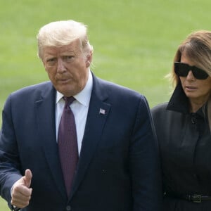 Donald J. Trump et son épouse Mélania arrivent à la Maison Blanche à Washington DC, le 11 septembre 2020. 