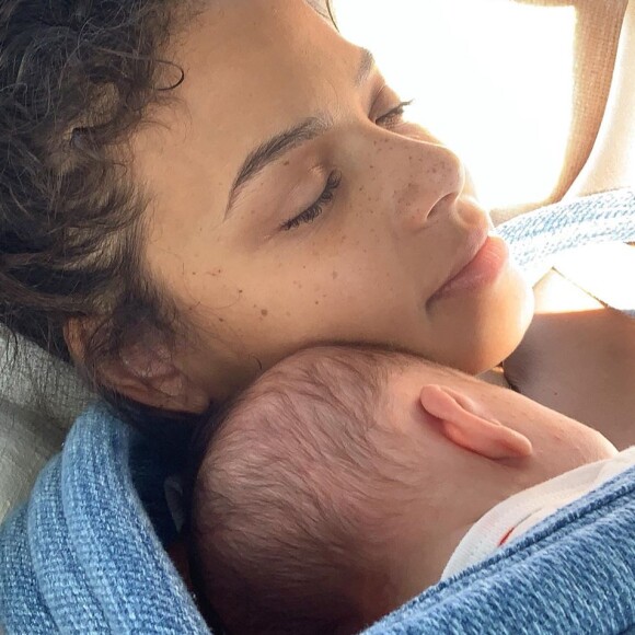 Christina Milian avec son fils Isaiah. Mars 2020.