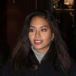 Exclusif - Vaimalama Chaves (Miss France 2019) - La Miss France 2020 quitte l'hôtel Royal Monceau à Paris le 16 décembre 2019.