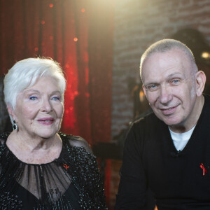 Exclusif - Line Renaud et Jean-Paul Gaultier - Backstage de l'enregistrement de l'émission "100 ans de comédies musicales pour le Sidaction", qui sera diffusée le 2 avril sur France 2. Le 10 mars 2020 © Moreau-Perusseau / Bestimage