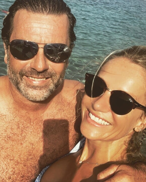 Sandrine Corman avec son mari, en Crète, photo Instagram du 30 septembre 2020