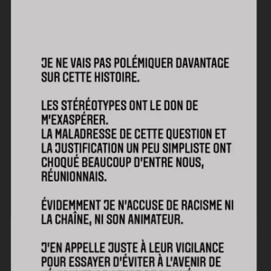 Valérie Bègue réagit après son doigt d'honneur adressé à l'émission des "12 coups de midi" accusée de racisme - Instagram, 27 octobre 2020