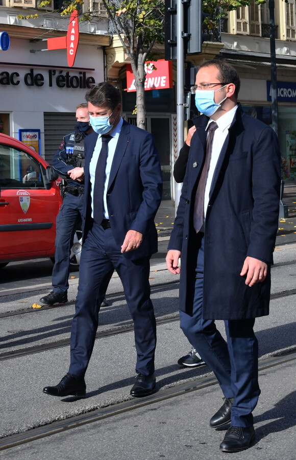 Christian Estrosi, maire de Nice - Les secours et la police sont mobilisés, suite à l'attaque au couteau par un homme au sein de la basilique Notre-Dame de Nice, le 29 octobre 2020.