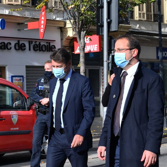 Christian Estrosi, maire de Nice - Les secours et la police sont mobilisés, suite à l'attaque au couteau par un homme au sein de la basilique Notre-Dame de Nice, le 29 octobre 2020.