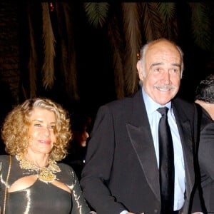 Sean Connery et sa femme Micheline Roquebrune au Festival du film de Rome en 2006.