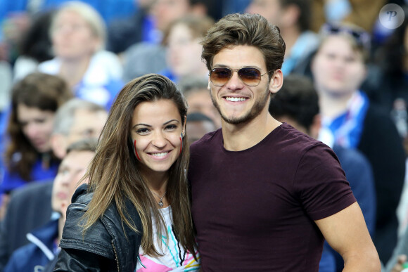 Rayane Bensetti et Denitsa Ikonomova lors du match du quart de finale de l'UEFA Euro 2016 France-Islande au Stade de France à Saint-Denis, France le 3 juillet 2016. © Cyril Moreau/Bestimage