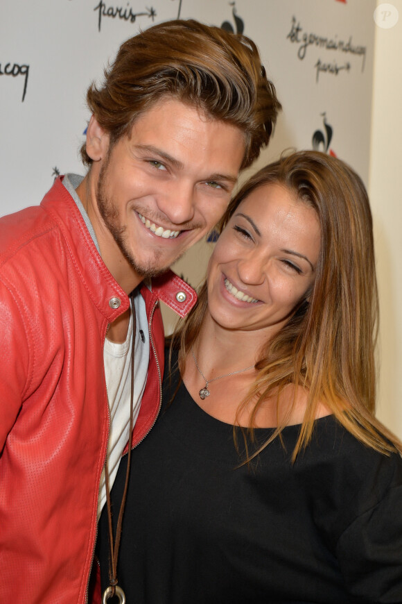 Rayane Bensetti et Denitsa Ikonomova - Inauguration de la nouvelle boutique du coq sportif à Saint Germain à Paris le 21 septembre 2016. © Coadic Guirec/Bestimage/Bestimage