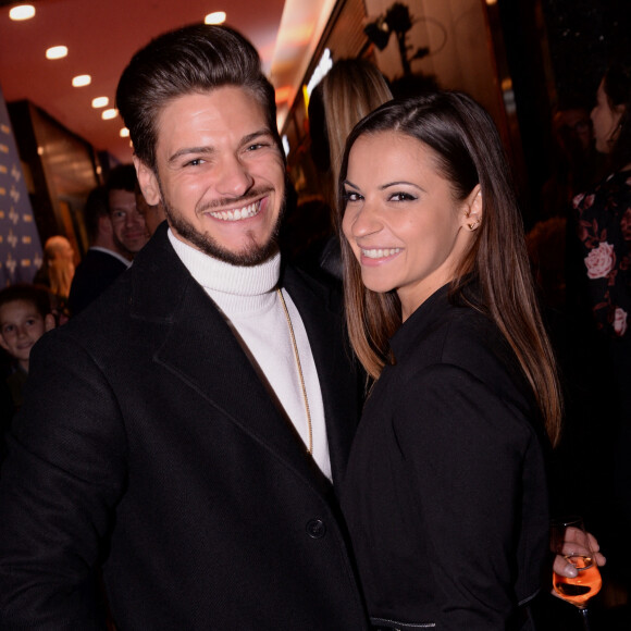 Rayane Bensetti et Denitsa Ikonomova lors de la soirée de réouverture de la boutique "Breitling", située rue de la Paix. Paris, le 3 octobre 2019. © Rachid Bellak/Bestimage