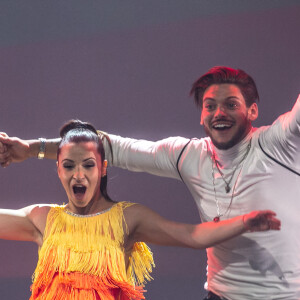 Denitsa Ikonomova et Rayane Bensetti - La troupe "EntreNous By D'Pendanse" en tournée au Dôme de Paris - Palais des Sports, à Paris, France, le samedi 7 Mars 2020. © Cyril Moreau/Bestimage