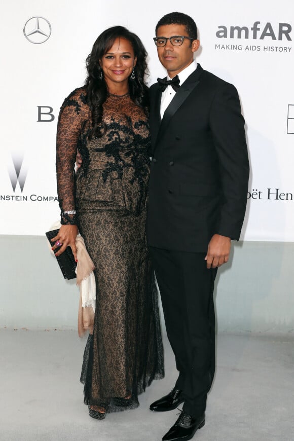 Sindika Dokolo et son épouse Isabel Dos Santos, la fille de l'ancien président de l'Angola, José Eduardo Dos Santos au gala amfAR Cannes en mai 2014.