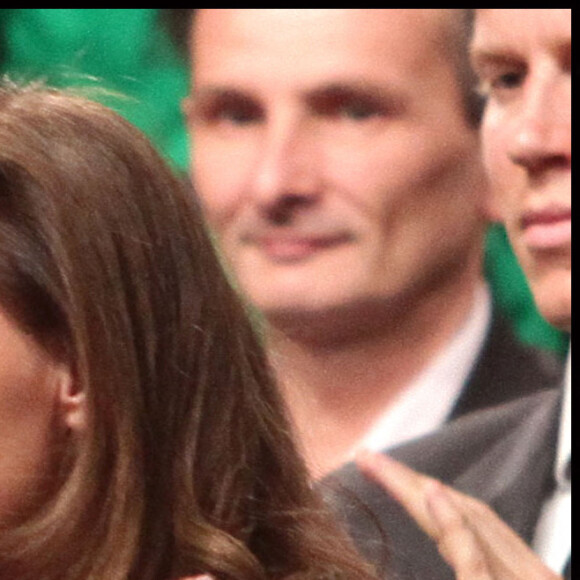 Valérie Trierweiler et François Hollande à l'investiture du candidat par le Parti Socialiste à Paris, en 2011
