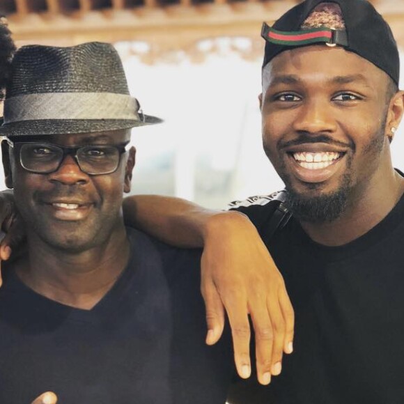 Lilian Thuram avec ses deux fils Marcus et Khéphren Thuram.