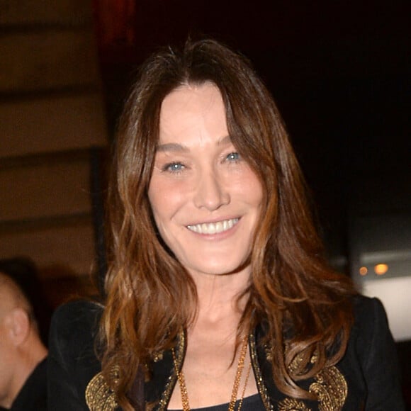 Carla Bruni - Arrivées au défilé de mode prêt-à-porter automne-hiver 2020/2021 Céline à Paris le 28 février 2020. © Veeren Ramsamy - Christophe Clovis / Bestimage