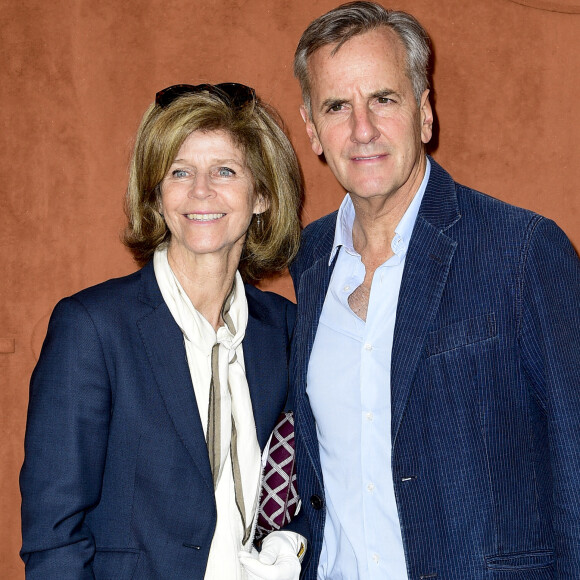 Bernard de La Villardière et sa femme Anne au Village Roland Garros lors du tournoi de Roland-Garros 2019. Paris, le 26 mai 2019.