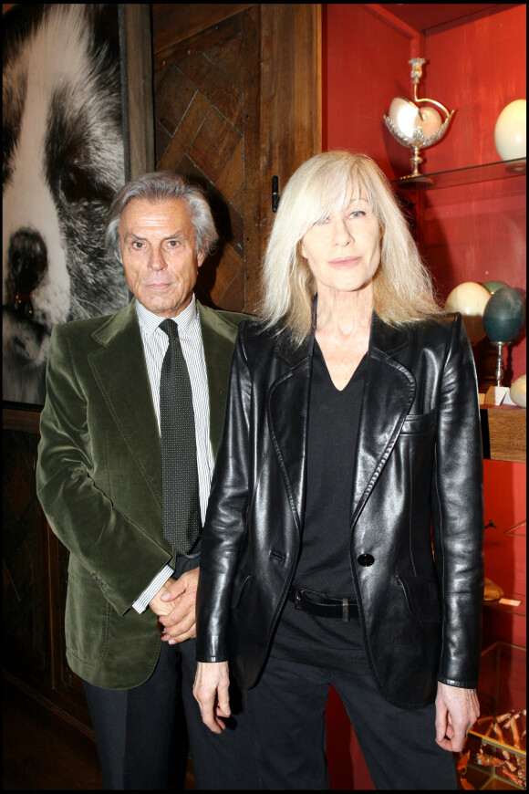 Betty Catroux et son mari François Catroux à Paris en janvier 2007.