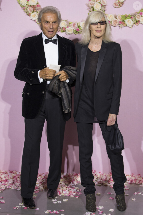 Betty Catroux et son mari François Catroux au gala d'ouverture de la saison du Ballet de l'Opéra national de Paris, le 24 septembre 2015.