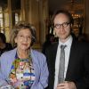 Nelly Kaplan, Eric Garandeau, président du CNC - Remise de décorations au Ministère de la culture et de la communication à Paris. Le 28 mars 2012.