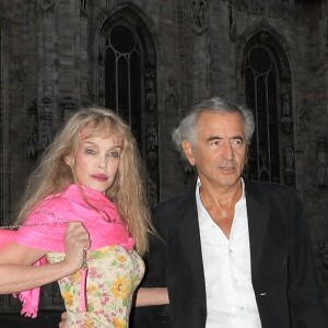 Bernard-Henri Lévy (BHL) et sa femme Arielle Dombasle - People à l'évènement "La Milanesiana 2020 - The Colors of our Life" à Milan, le 27 juillet 2020. 