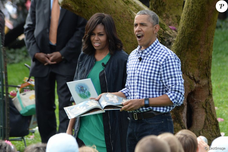 Barack Obama et sa femme Michelle Obama lors de la traditionnelle ...